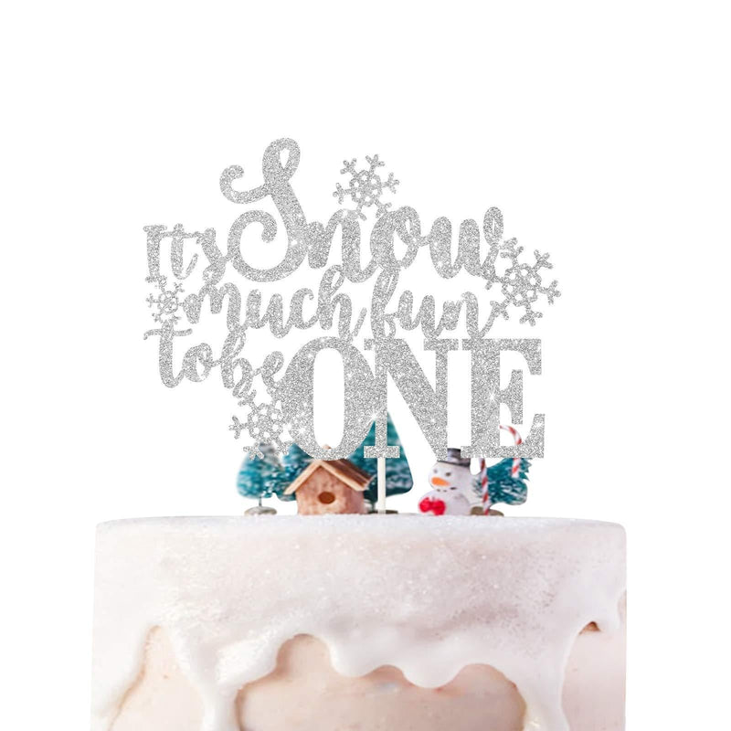 It's Snow Much Fun To Be One Cake Topper,Winter 1st Birthday Cake Decor,Winter Onederland,Christmas 1st Birthday Party Decorations - PawsPlanet Australia