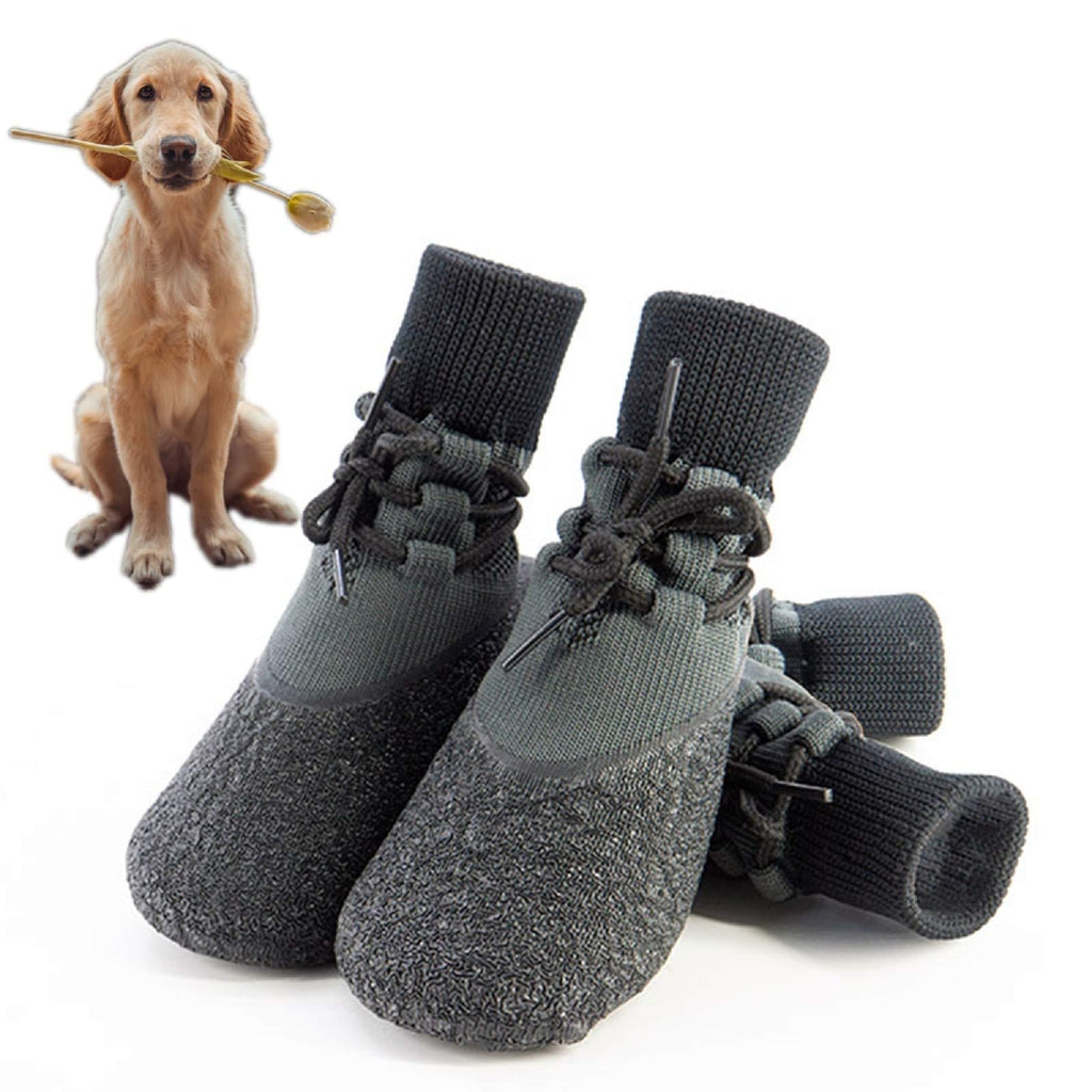 [Australia] - Dog Boots, Waterproof Dog Shoes, Easy to Wear Dog Booties with Shoelaces Reinforcement, Anti-Slip Breathable Outdoor Dog Shoes Suitable for Medium Large Dogs Paw Protectors Size : 2.6 in (4 Boots) 