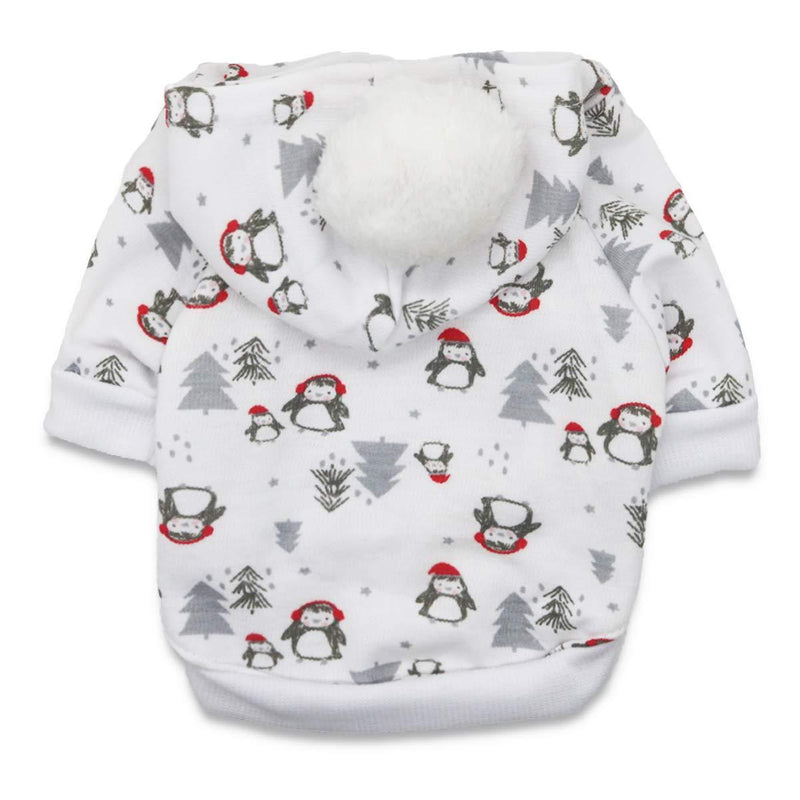 [Australia] - DroolingDog Dog Christmas Clothes Pet Warm Hoodies for Small Dogs Penguin X-Small (Under 3.3lb) 