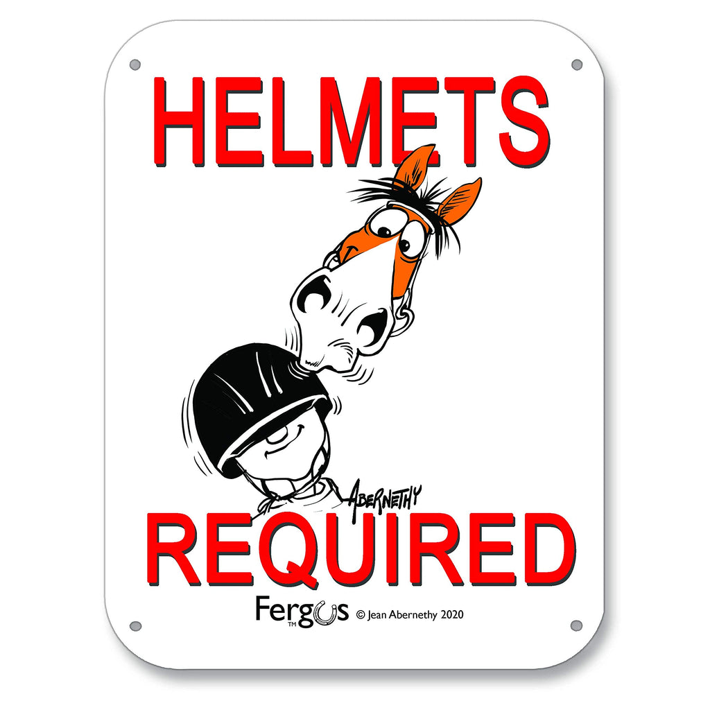 Kelley and Company Fergus Barn Sign Helmet Required - PawsPlanet Australia