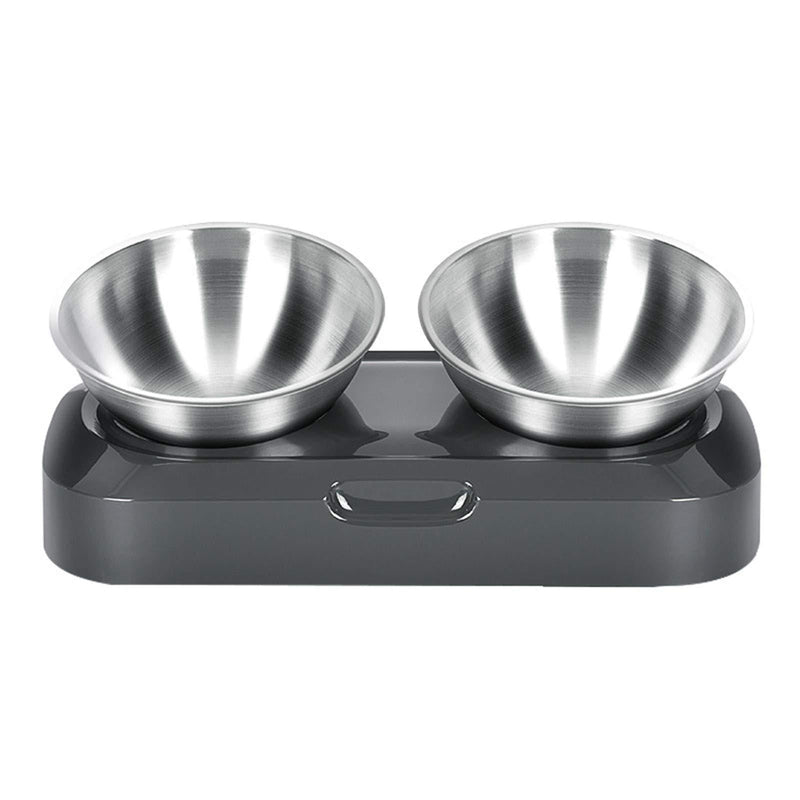 [Australia] - Shinea Raised Cat Bowls Stainless Steel Material, 15° Tilted Elevated Cat Bowl Food and Water Bowls,Pet Feeding Bowls for Cats and Small Dogs 