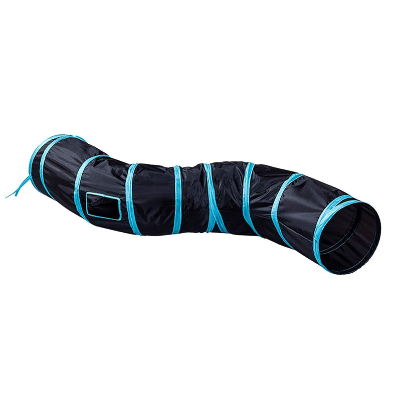 iCAGY Cat Tunnel for Indoor Cats Interactive, Rabbit Tunnel Toys, Pet Toys Play Tunnels for Cats Kittens Rabbits Puppies Crinkle Collapsible Pop Up 47" Black - PawsPlanet Australia