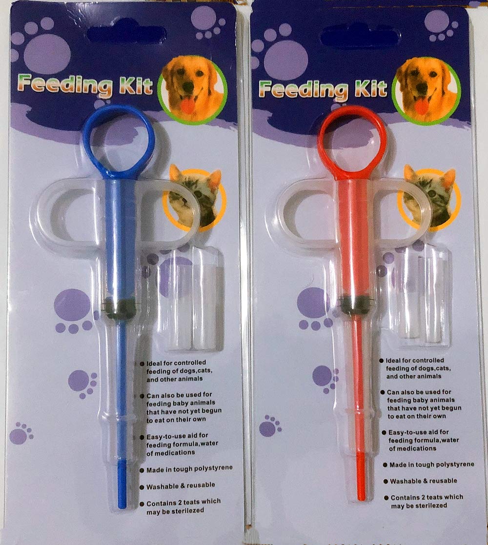[Australia] - Tbrand Pet Medicine Feeding Device (2 Packs) Soft tip Medical Feeding and Control Rod for Cats, Dogs and Puppies, pet Pill Dispenser, Oral Tablet Capsule or Liquid Medical Feeding kit 