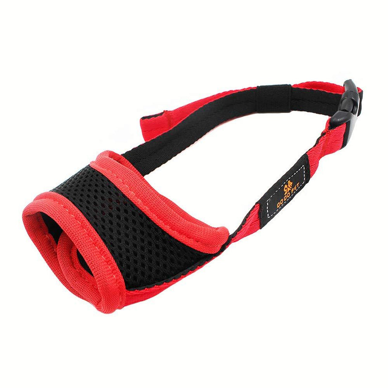 [Australia] - YIEN Dog Muzzle with Soft Mesh Design Adjustable Strap Breathable Dog Mouth Cover Anti Biting Barking Chewing for Small Medium Large Dogs S Rose red 