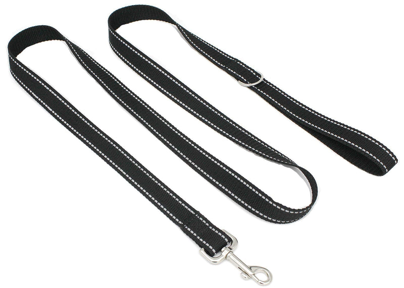 SUNNQ Reflective Dog Leash for Small Dogs, 6 FT (1 inch X 6FT, Black) 1 inch X 6FT - PawsPlanet Australia