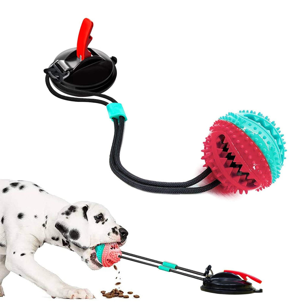 [Australia] - Saoft Upgrade Suction Cup Dog Chewing Toy, Dog Chew Toys for Aggressive Chewers, Dog Rope Ball Toys with Suction Cup for Puppies Large Dogs, Teeth Cleaning Interactive Pet Tug Toy for Boredom 