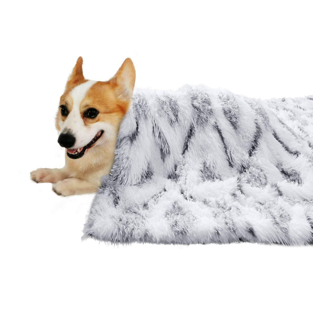 ISEAU Luxury Shag Pet Blanket Sherpa Fleece Blanket Fluffy Dog & Cat Blankets, Super Soft and Warm Puppy Throw Cover Dog Cat Fluffy Fur Blanket Reversible Double Layer Washable for Dog Bed Small(20"x30") - PawsPlanet Australia