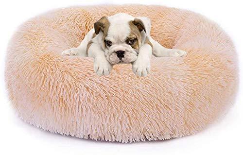 MUUBOOX Dog Bed, Cat Bed, Calming Donut Cuddler,Puppy Dog Beds Large Dogs, Indoor Dog Calming Beds, Warm Dog Sofa, Washable 16inch Cream Yellow - PawsPlanet Australia