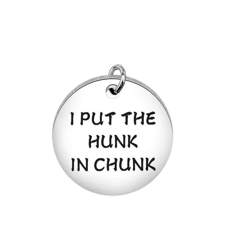 [Australia] - Funny Dog Cat Pet ID Tag I Put The Hunk in Chunk Stainless Steel Pet Tags Pet Gifts ID Tag for Dogs Hunk in Chunk tag 