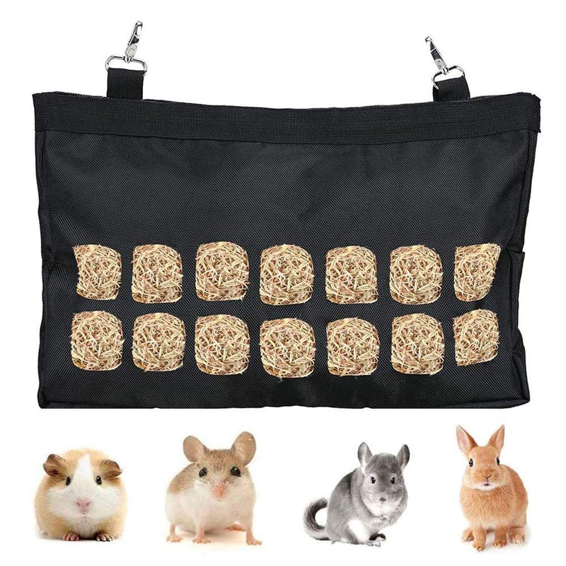 [Australia] - Guinea Pig Hay Bag, Rabbit Hay Feeder, Hay Bag Hanging Feeder Sack for Rabbit Guinea Pig Chinchilla Hamsters Small Animals, Pet Essential Feeder Storage Bag L:11 X 19 X 1.57 INCH 