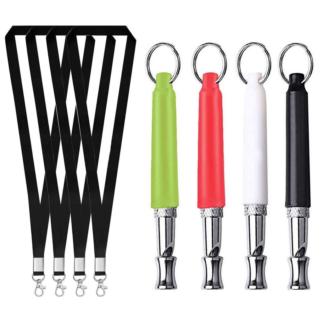 WIFUN 4 Pieces Dog Whistle, 4 Colors Ultrasonic Stop Barking Dog Training Whistle for Recall Training Dogs - PawsPlanet Australia