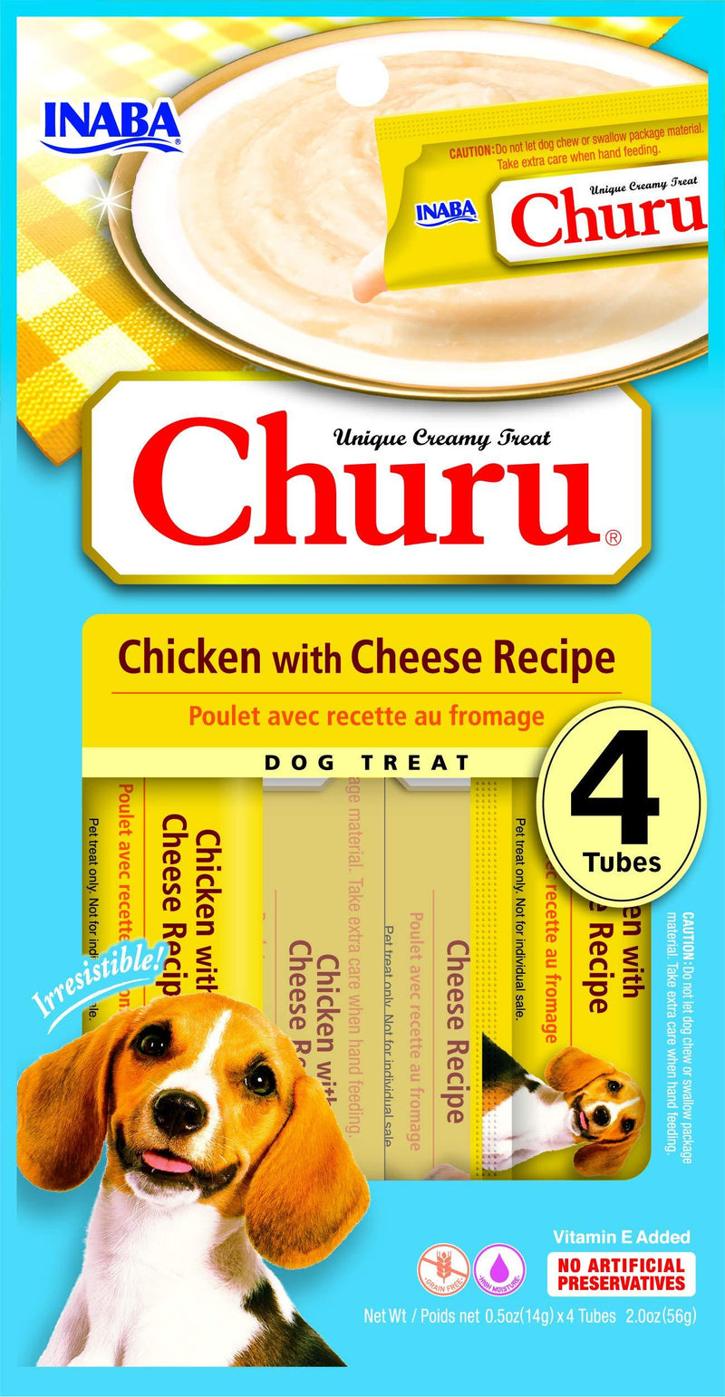 [Australia] - Churu Lickable Treat for Dogs - Chicken with Cheese Recipe 32 Tubes (8 Packs of 4 Tubes) 
