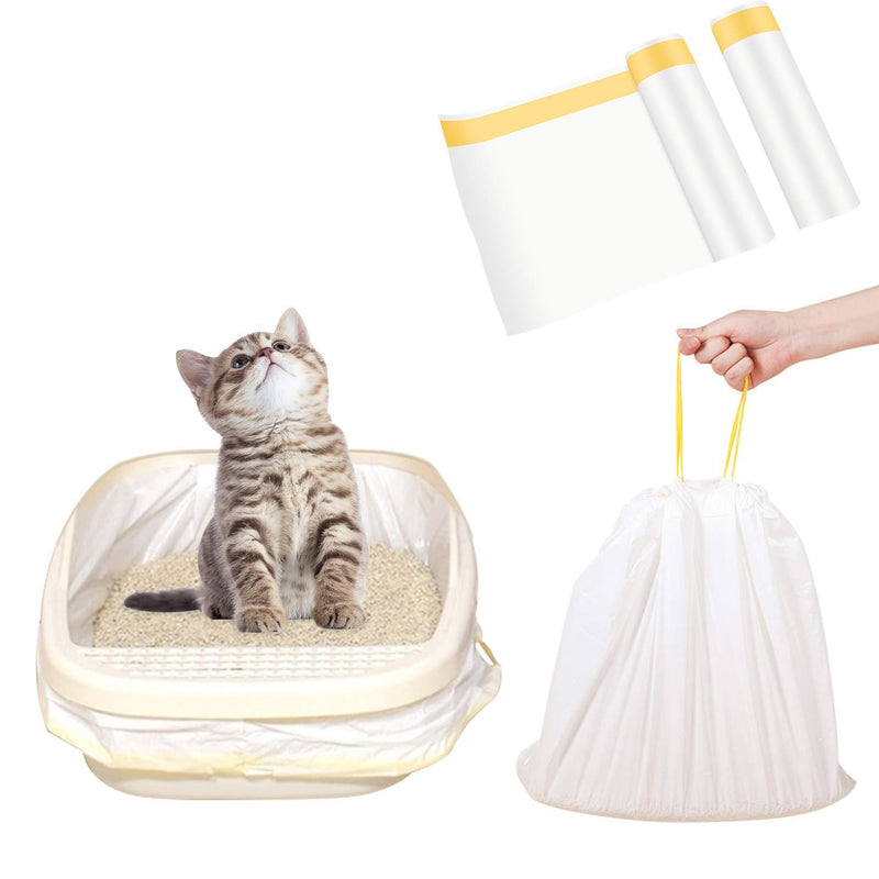 [Australia] - EAVSOW Cat Litter Box Liners Jumbo Extra Durable Large Drawstring Kitty Litter Pan Bags Cat Waste Litter Bags Pet Cat Supplies 36” X 18" 1 Pack 