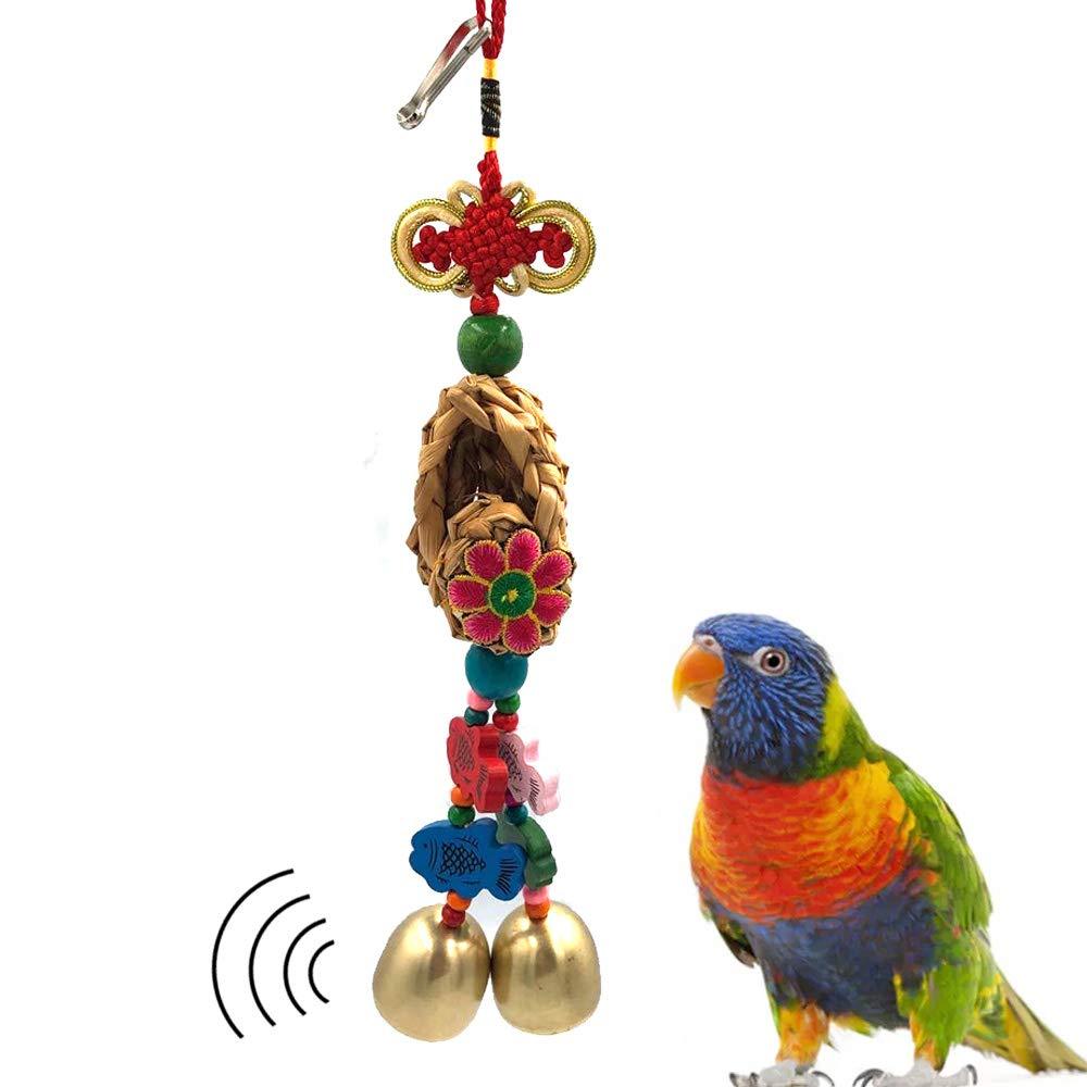 [Australia] - Worbee Parrot Bell Toy Bird Parrot Toys Hanging Bell Pet Bird Cage Hammock Swing Toy Hanging Toy for Small Parakeets Cockatiels, Conures, Macaws, Parrots, Love Birds, Finches A 