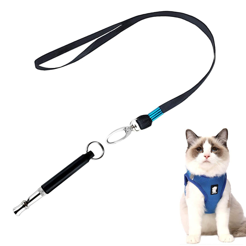 [Australia] - Dog Whistles Pets Training Whistles Adjustable Voice Whistles Control Whistles for Pet Can't Get a Far Away From You and Lost Trainining Stop Barking and Recall With Long Lanyard Easy to Carry Black 