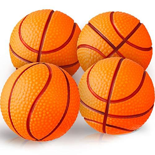 [Australia] - Weewooday 4 Pieces Basketballs Dog Toy Dog Fetch Basketball Dog Chew Basketball Interactive Bouncy Dog Ball for Small Medium Dog Puppy 