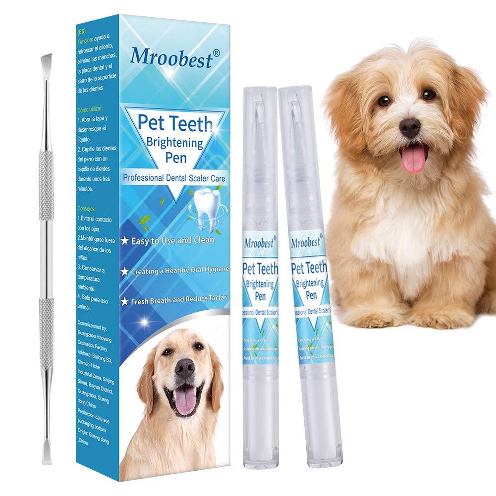 Mroobest Pet Teeth Cleaning Pen, Dog Teeth Cleaning Kit, Dog Teeth Stone Cleaner for Dental Care Tartar Plaque Remover for Freshening Breath-3PCS - PawsPlanet Australia