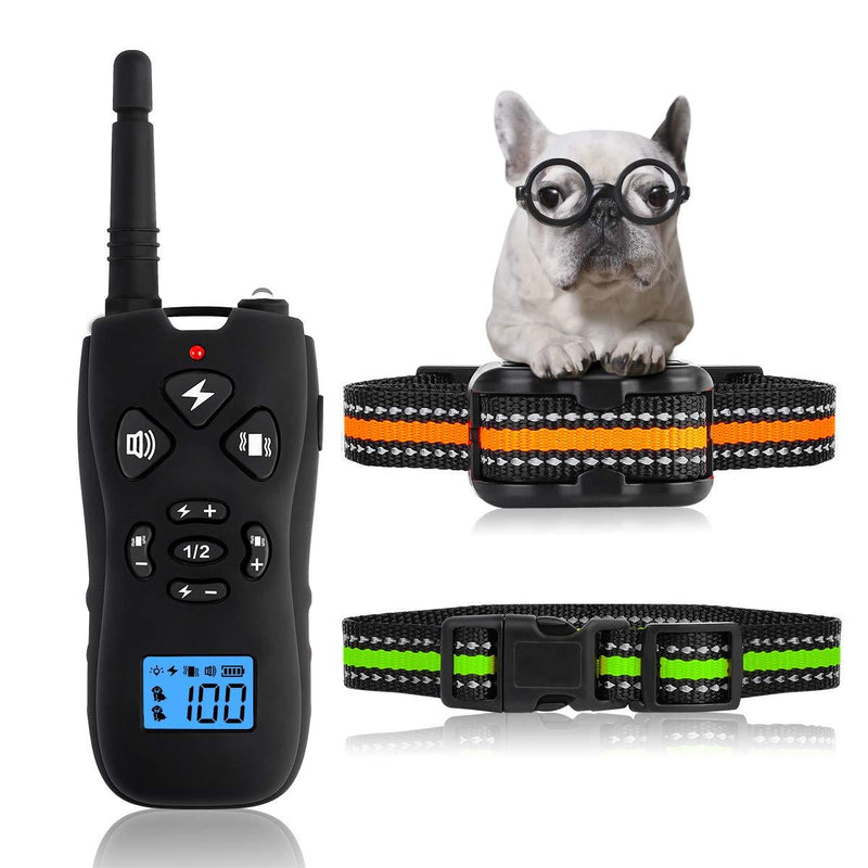 [Australia] - SUPERNIGHT Dog Shock Collar with Remote - Rechargeable Training Collars with Beep, Vibration and Shock Training Modes for Small to Large Dogs - IPX7 Waterproof, Long Remote Range 