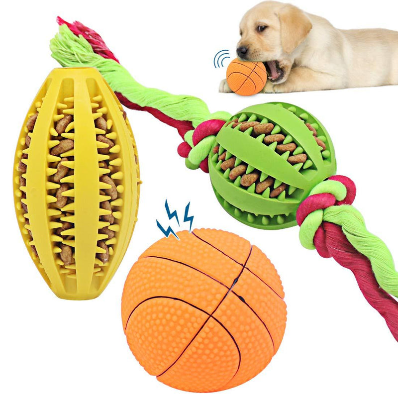 [Australia] - RUMILLA Dog Balls,Nontoxic Bite Resistant Toy Ball for Pet Dogs, Dog Pet Food Treat Feeder Chew Tooth Cleaning Ball Exercise Game IQ Training Ball Color 001 