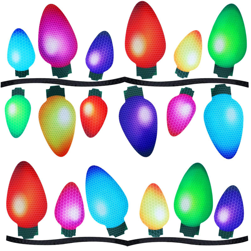 40 Pieces Christmas Car Magnets Lights Stickers Reflective Bulb Lights Magnets Christmas Car Refrigerator Decorations for Cars or Any Metal Surface (2.8 x 1.4 Inches and 5 x 2.7 Inches) 2.8 x 1.4 Inches and 5 x 2.7 Inches - PawsPlanet Australia