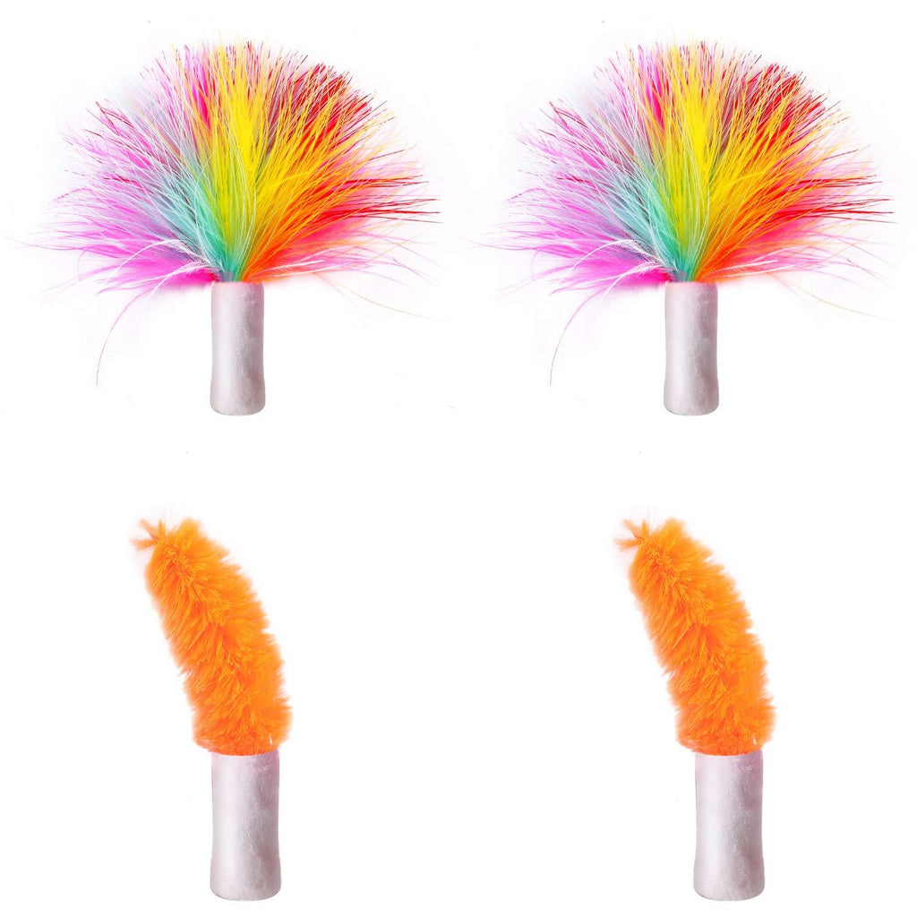[Australia] - Biilaflor Interactive Cat Toy Replaceable Feathers and Fluffy Toy (4 Packs) 