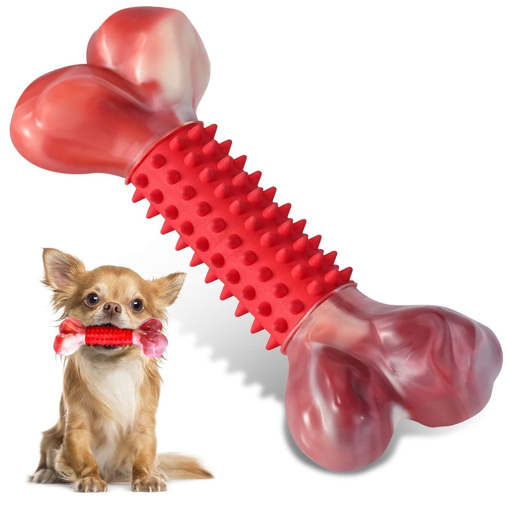 Tough Dog Toys for Aggressive Chewers Large Breed, Apasiri Dog Chew Toys, Durable Dog Toys, Dog Bones Made with Nylon and Rubber, Big Indestructible Dog Toy, Medium Puppy Chew Toys Teething chew Toys Beef Small (Pack of 1) - PawsPlanet Australia