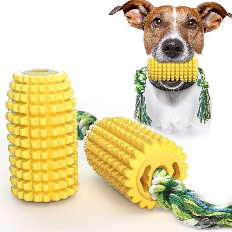 Dog Chew Toys, Puppy Toothbrush Clean Teeth Interactive Corn Toys, Dog Toys Aggressive Chewers Small Meduium Large Breed 4.4" corn stick - PawsPlanet Australia