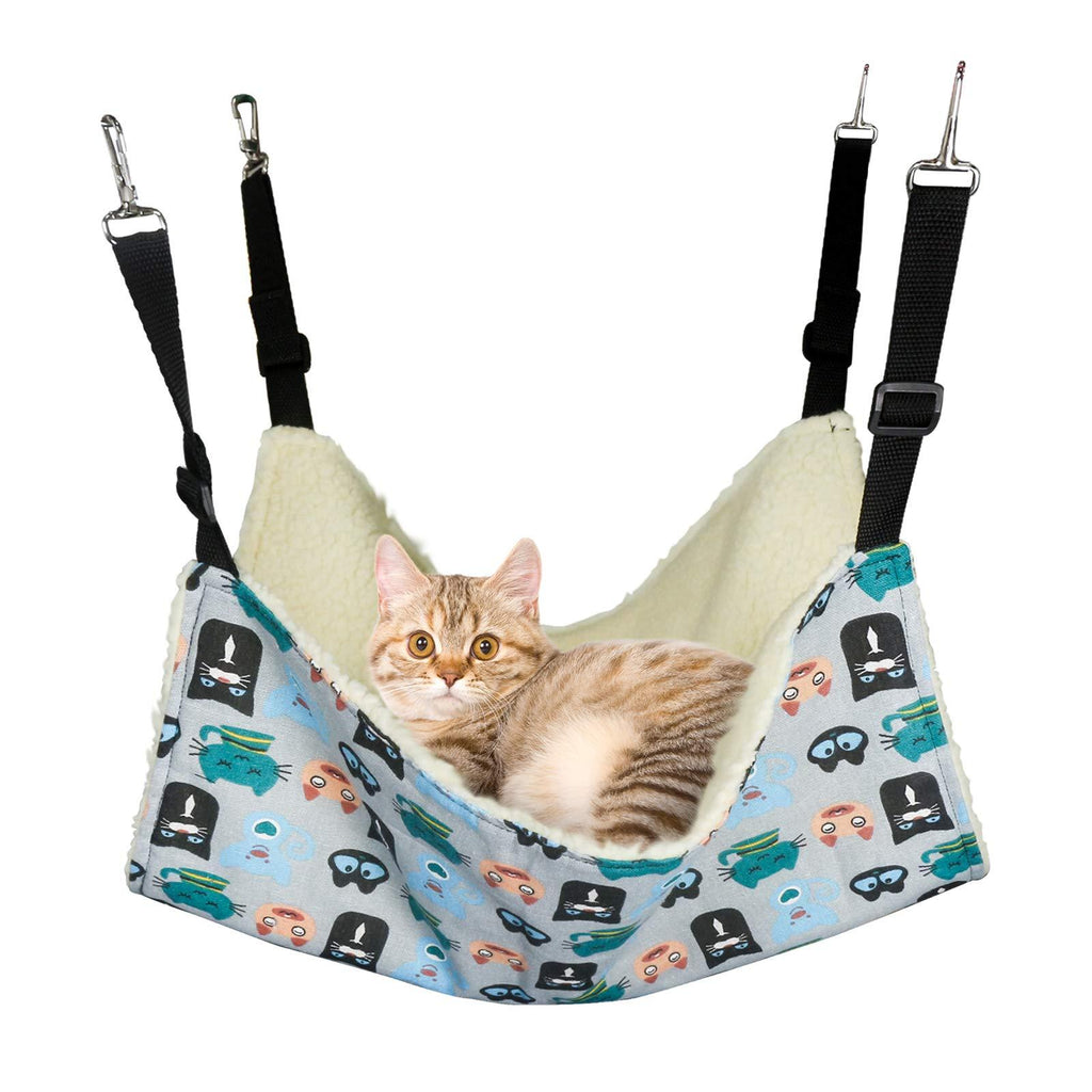 [Australia] - YMTECH Cat Hammock Bed - Pet Cage Hammock with Adjustable Straps, Suitable for Cats, Puppies and More Small Animals 