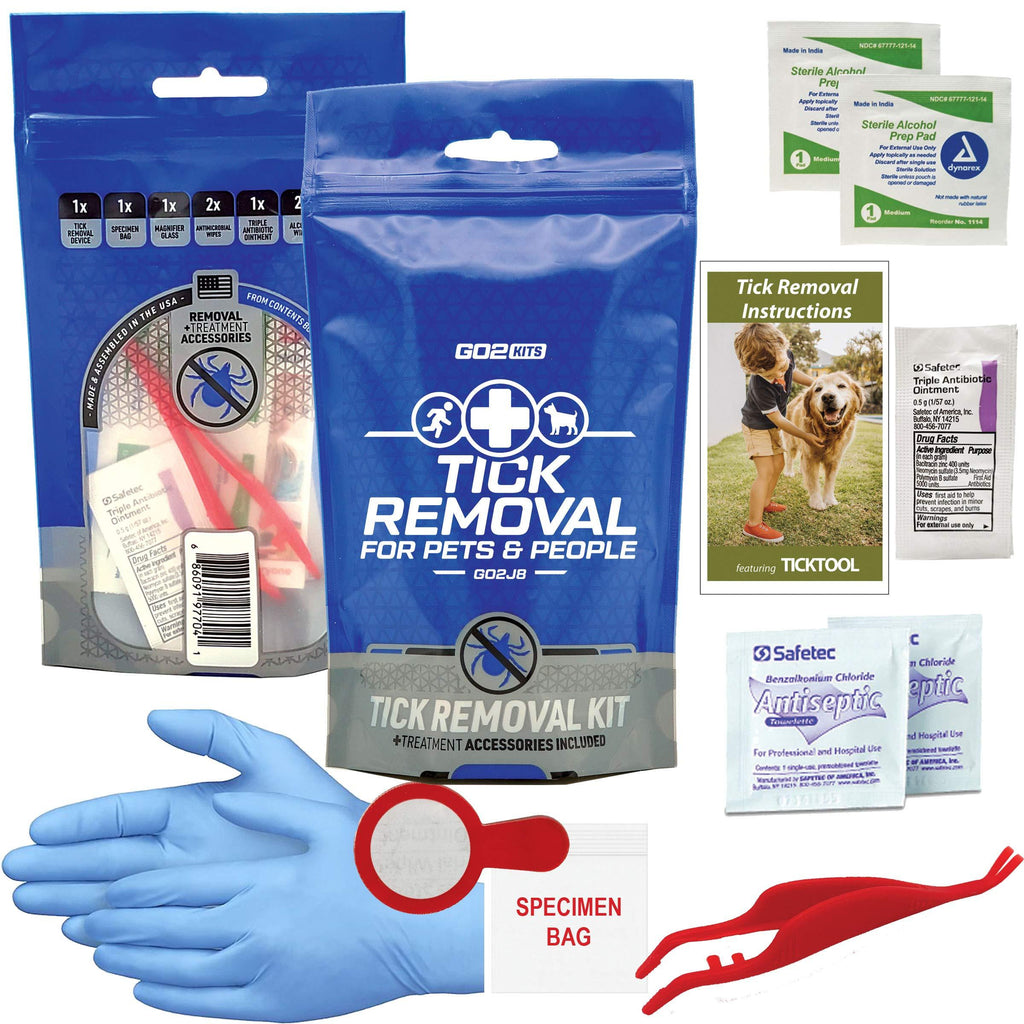 Go2Kits Tick Removal Kit with Tick Remover Tool for Humans & Pets 1 Pack - PawsPlanet Australia