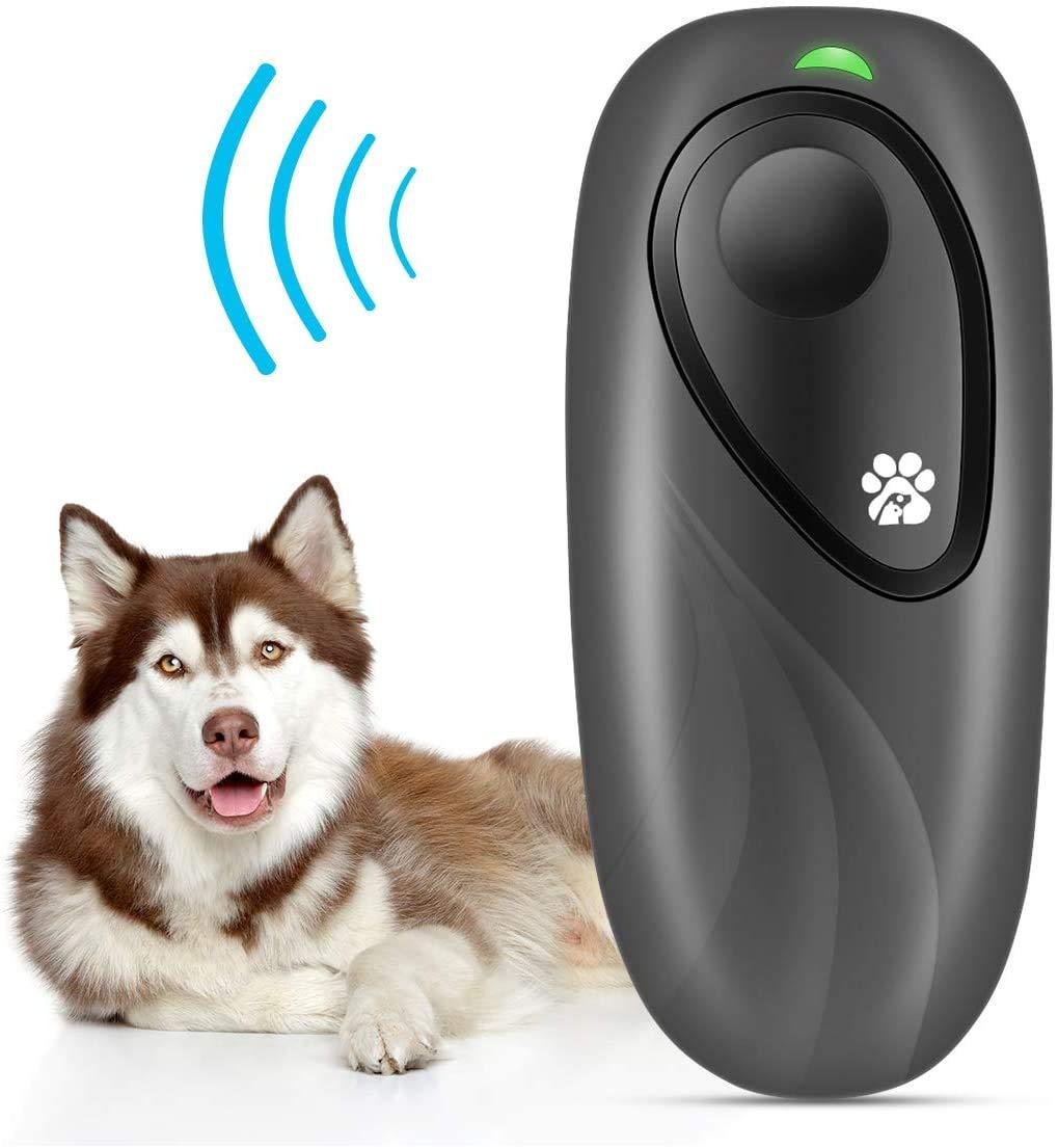 [Australia] - Zomma Anti Barking Device, Ultrasonic Dog Bark Deterrent, 2 in 1 Adjustable Frequency Dog Barking Deterrent Devices Handheld Dog Training Device with LED Indicator Wrist Strap for Indoor Outdoor 