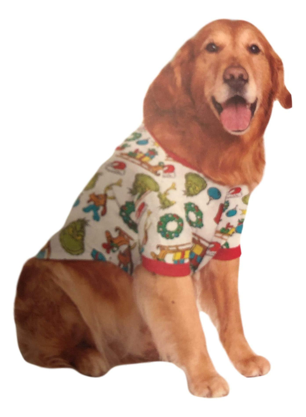 [Australia] - Matching Family Pajamas Pet Pj Shirt for Dogs Grinch Design Union Shirt XS-Chest Sz 13-16", Up to 8lbs 