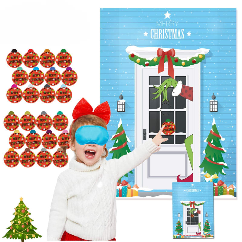 Pin the Grinch Christmas Game for Kids Grinch Party Decorations Christmas Grinch Game Xmas Activities Christmas Party Favors Grinch Christmas Decorations for Office Rooms New Year Party Favor Supplies - PawsPlanet Australia