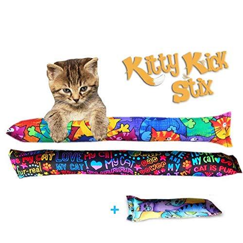 Kitty Kick Stix 15" Original Catnip Kicker Toy (Set of 2), Made in USA 15" +6" Combo - PawsPlanet Australia