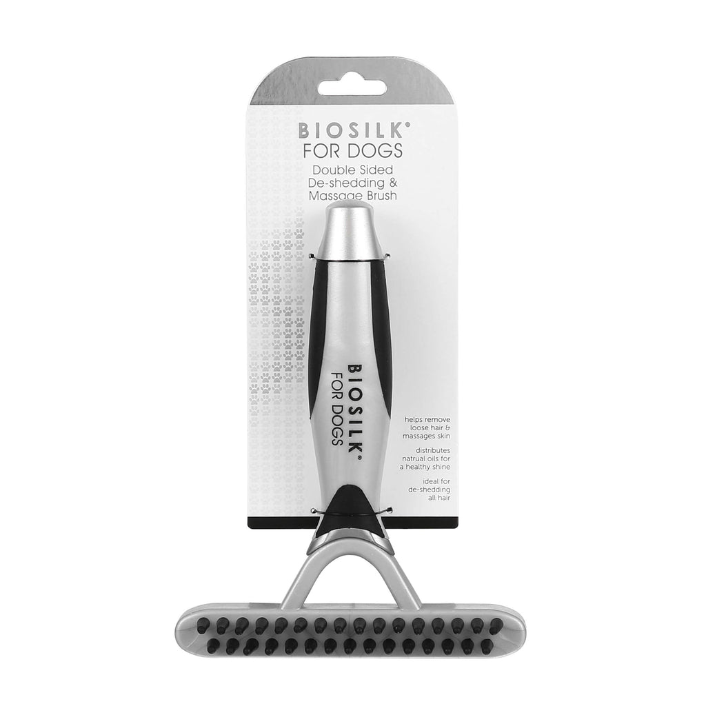 BioSilk for Pets Dogs Brush - BioSilk Dog Brush, Dog Grooming Supplies, Dog Grooming Tools, Puppy Supplies, Brush for Dogs, Dog Grooming Brush, Dog Brushes, Pet Grooming Brush, Pet Brush, Pet Grooming Deshedding Blade and Massage Brush - PawsPlanet Australia