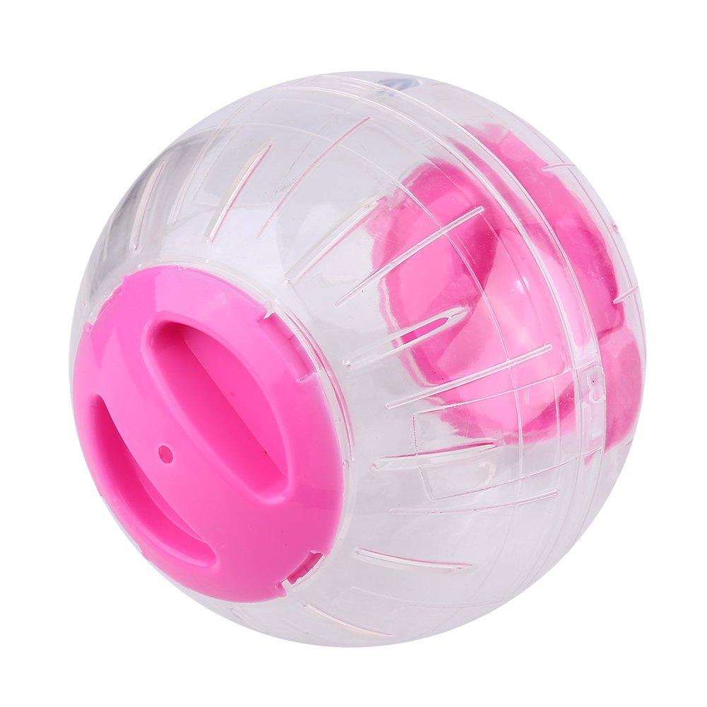 Oumefar 3Colors Hamster Exercise Ball Plastic Hamster Toy Roll-Around Mini Ball Exercise Wheels for Small Animal Hamster Gerbil(Pink) Pink - PawsPlanet Australia