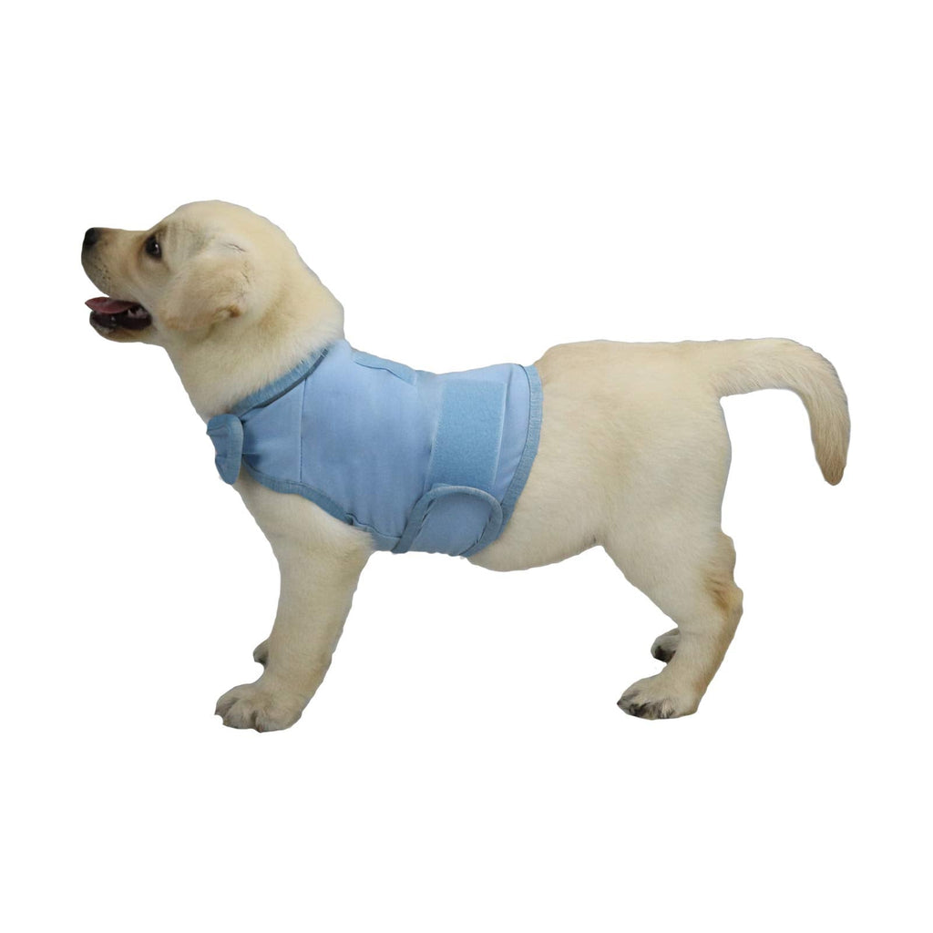 KittyStar Breathable Dog Shirt for Thunderstorm, Dog Anxiety Vest Jacket Warp,Puppy Calming Coat Anxiety Relief S Blue - PawsPlanet Australia