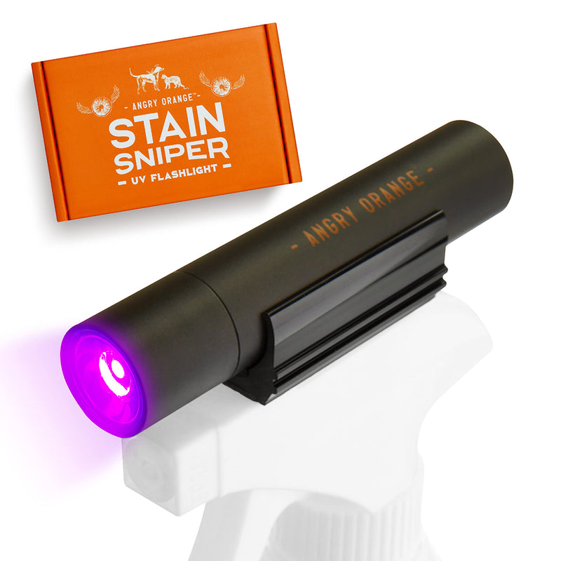 ANGRY ORANGE UV Flashlight - LED Black Light Detector for Dry Dog Urine - Flashlights Make Stains Glow in The Dark with Ultraviolet Blacklight - PawsPlanet Australia