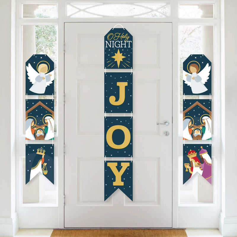 Big Dot of Happiness Holy Nativity - Hanging Vertical Paper Door Banners - Manger Scene Religious Christmas Wall Decoration Kit - Indoor Door Decor - PawsPlanet Australia