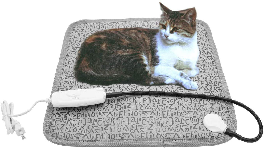 Nyicey Pet Heating Pad, Dog Cat Electric Heated Blanket Mat, Temperature Warming Cushion Bed with Anti Bite Tube 28.3*18.8inch - PawsPlanet Australia