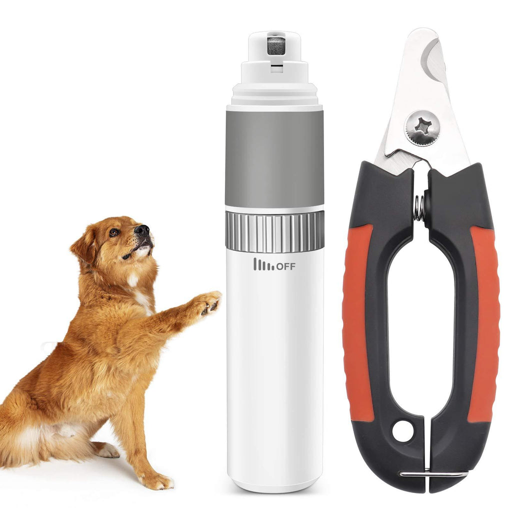 [Australia] - Dog Nail Grinder Kit, Electric Dog Nail Clippers Noise-Free Pet Grinder with Speed Control & USB Rechargeable, Painless Paws Cat Nail Trimmer Dog Grooming & Smoothing For Small Medium Large Dogs Cats 