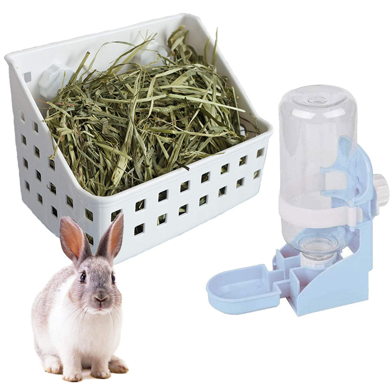 kathson Rabbit Water Bottle,Bunny Hay Feeder Indoor 17oz Hanging Water Fountain Automatic Dispenser No Leak WaterFeeder for Chinchilla Guinea Pig Hedgehog Ferret - PawsPlanet Australia