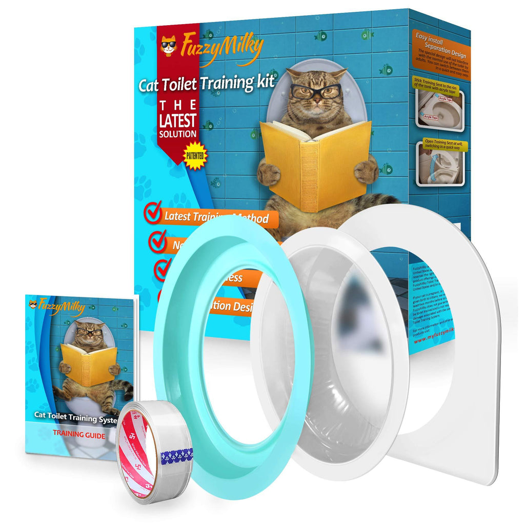 [Australia] - FuzzyMilky Cat Toilet Training System The 2nd Generation - Kitty Toilet Training Kit Teach Cat to Use Toilet 