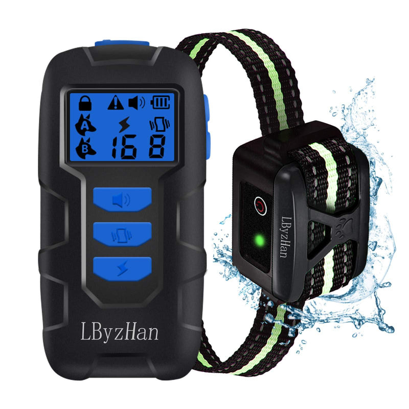 LByzHan Dog Shock Collars with Remote, Dog Training Collar w/3 Modes, Safety Lock, IPX7 Waterproof, 8 Levels Vibration & 16 Levels Shock Collars for Small Medium Large Dogs - PawsPlanet Australia