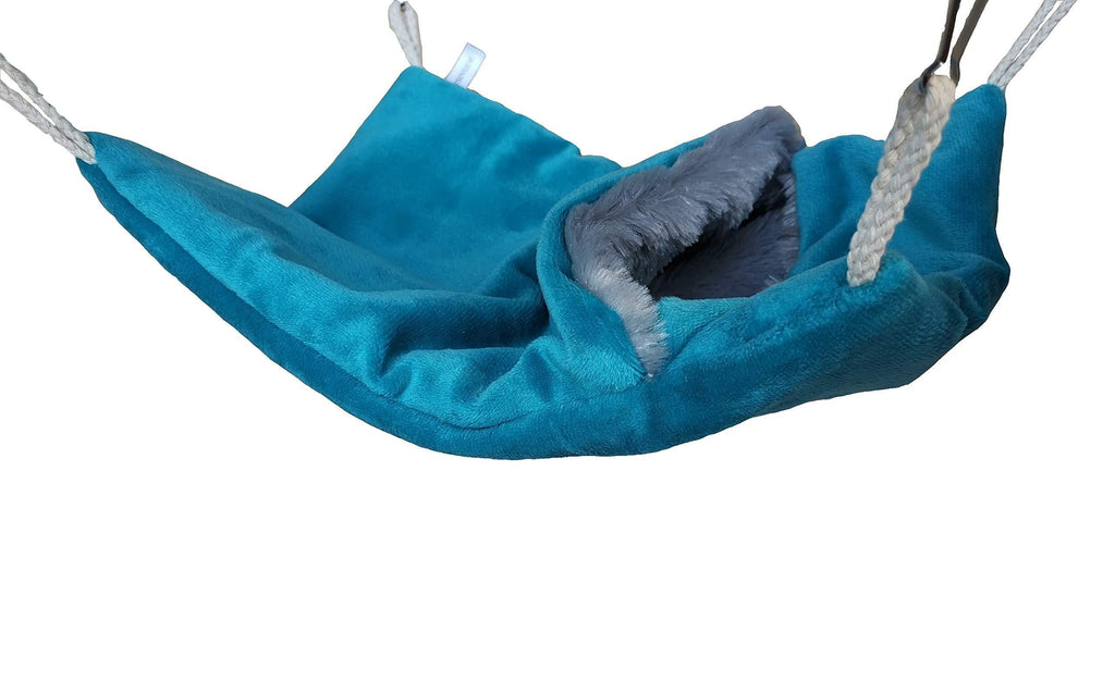 PAWSINSIDE Ferret Hammock Small Animal Cozy Hanging Sleeping Bag for Ferrets Rats Sugar Gliders Squirrel L Blue - PawsPlanet Australia