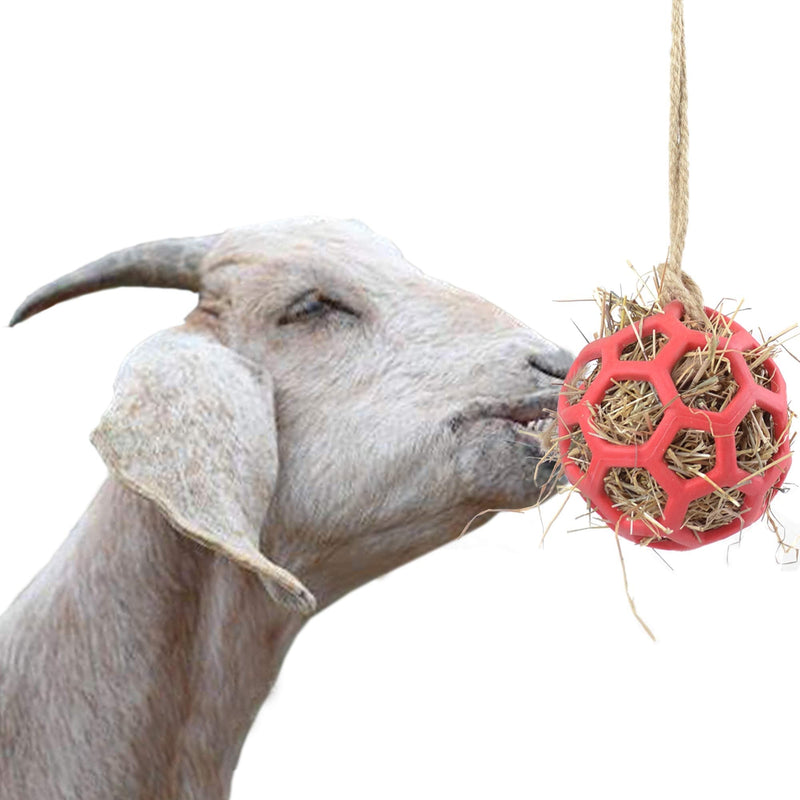YUYUSO Goat Feeder Ball Toy Treat Hay Feeder Ball Hanging Feeding Toy for Goat Sheep headbutting Pen Rest - PawsPlanet Australia