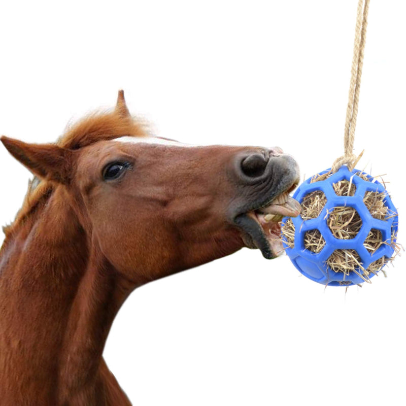 YUYUSO Horse Treat Ball Feeder Toy Hay Ball Hanging Feeding Toy for Horse Stable Stall Paddock Rest - PawsPlanet Australia