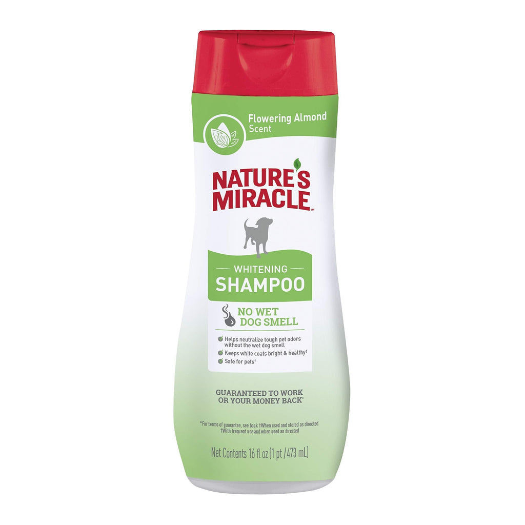 [Australia] - Nature's Miracle Whitening Shampoo for Dogs, 16 Ounces, Flowering Almond Scent 