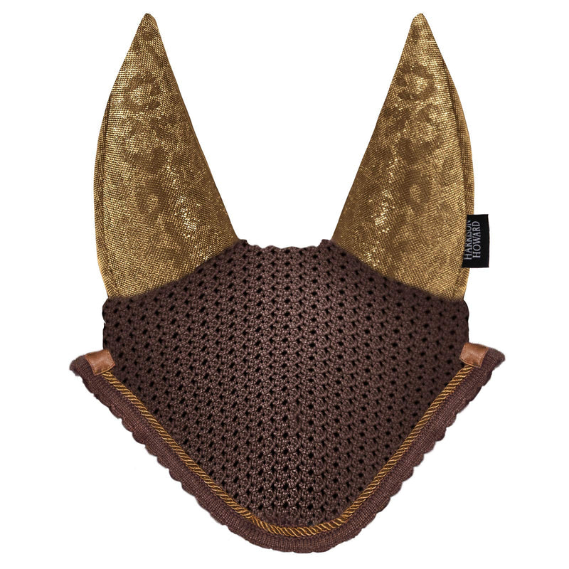 Harrison Howard Soundproof Fly Veil with Element Leopard-Brown with Classic Braid Brown with Classic Braid Full (Large) - PawsPlanet Australia