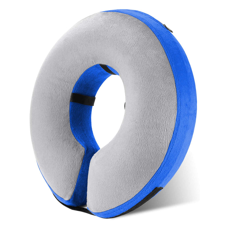 Katoggy Inflatable Dog Cone Collar, Soft Protective Recovery Dog Collar for After Surgery, Adjustable Elizabethan Collar for Small/Medium/Large Dog and Cats to Prevent from Biting & Scratching Blue-Grey - PawsPlanet Australia