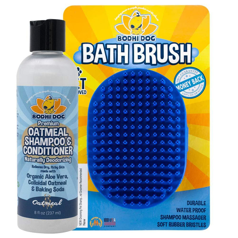 Bodhi Dog Grooming Shampoo Brush Bundle + Oatmeal Shampoo 8oz - PawsPlanet Australia
